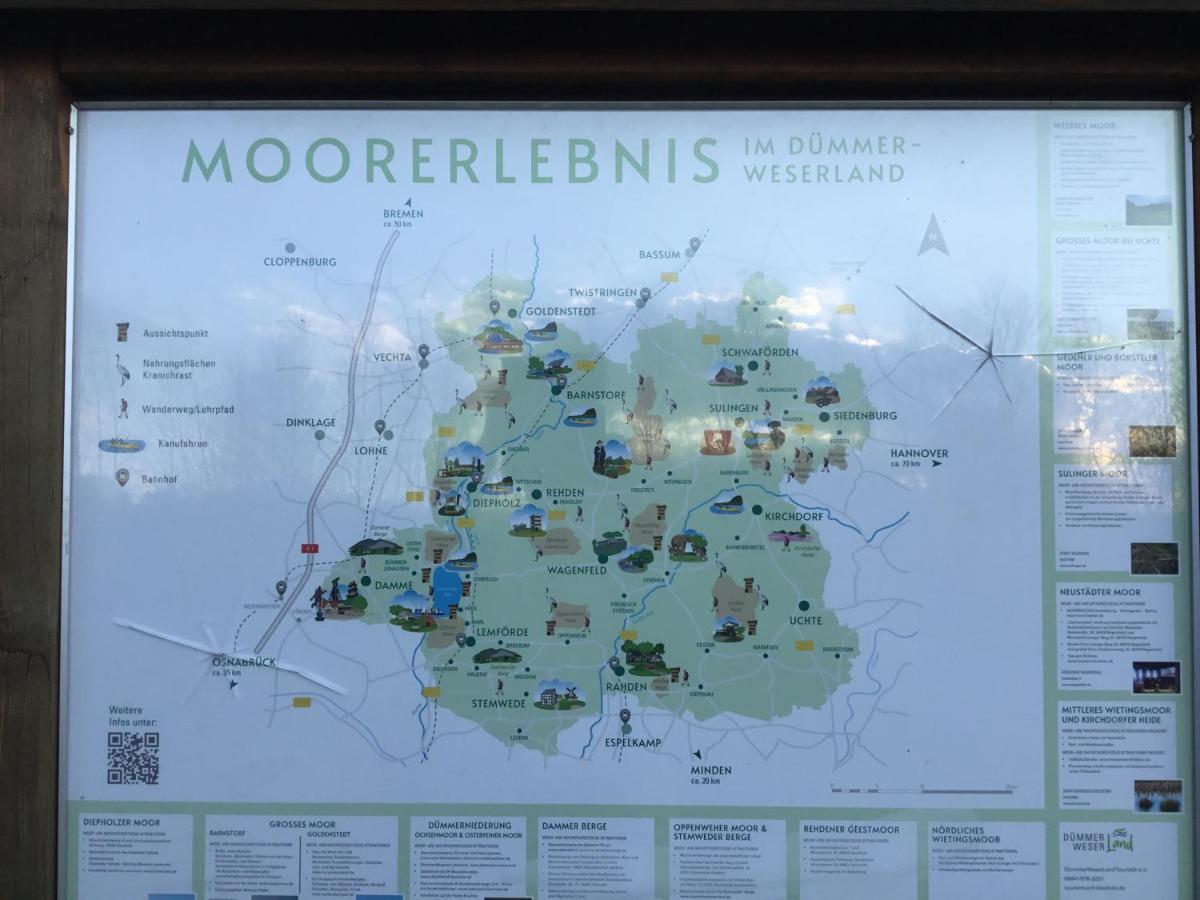 Kranich-Holzferienhaus 'Kleine Auszeit' Rehden Luaran gambar